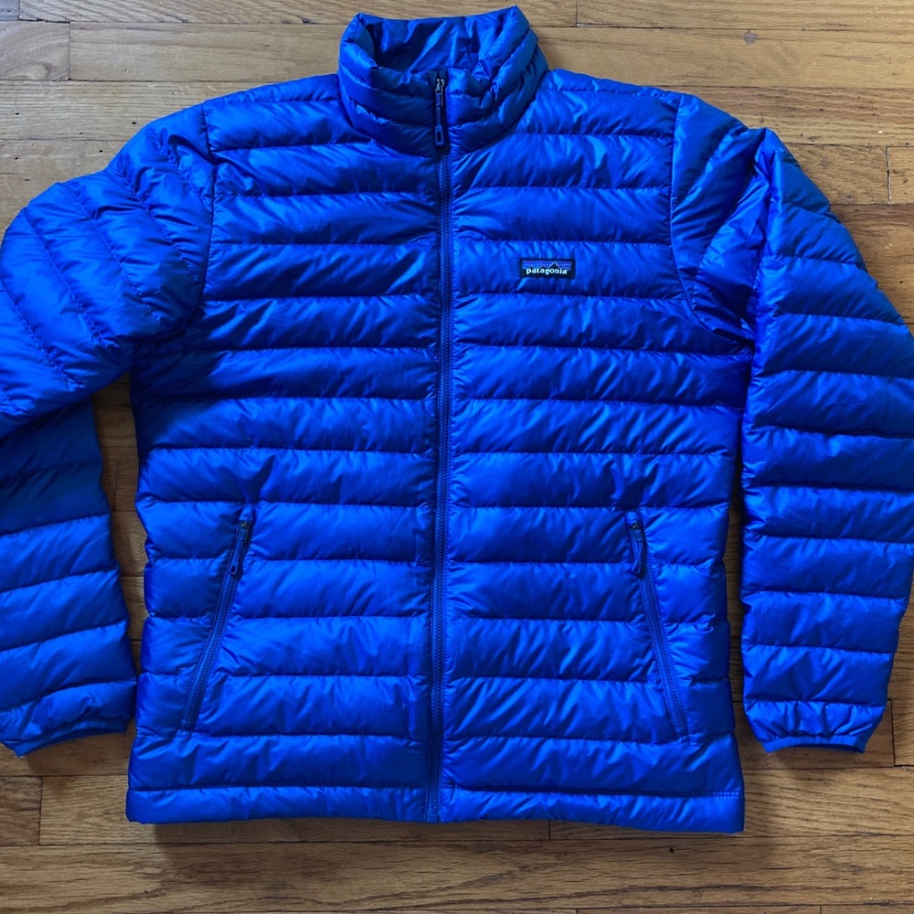 Patagonia Men’s Down Sweater Puffer Jacket Superior Blue Size Medium